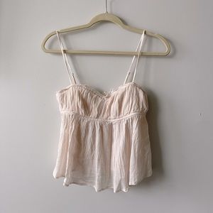 UO Liv Rouched Babydoll Cami